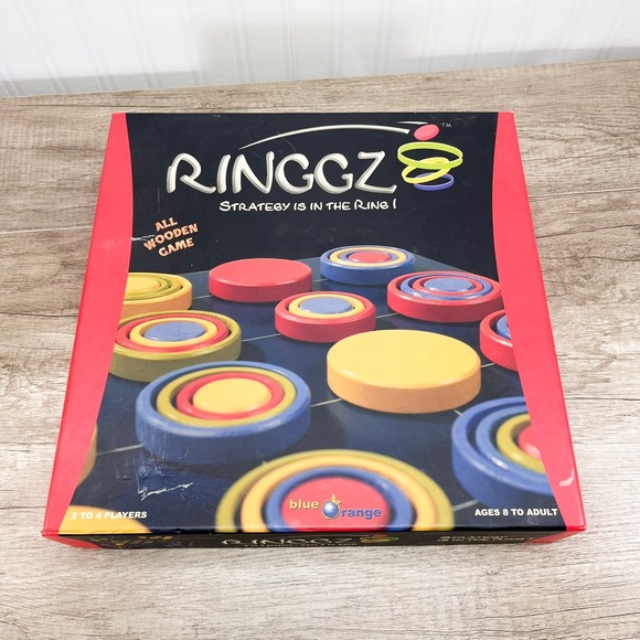 Blue Orange Games Other - RINGGZ All Wooden Strategy Ring Board Game 100% COMPLETE